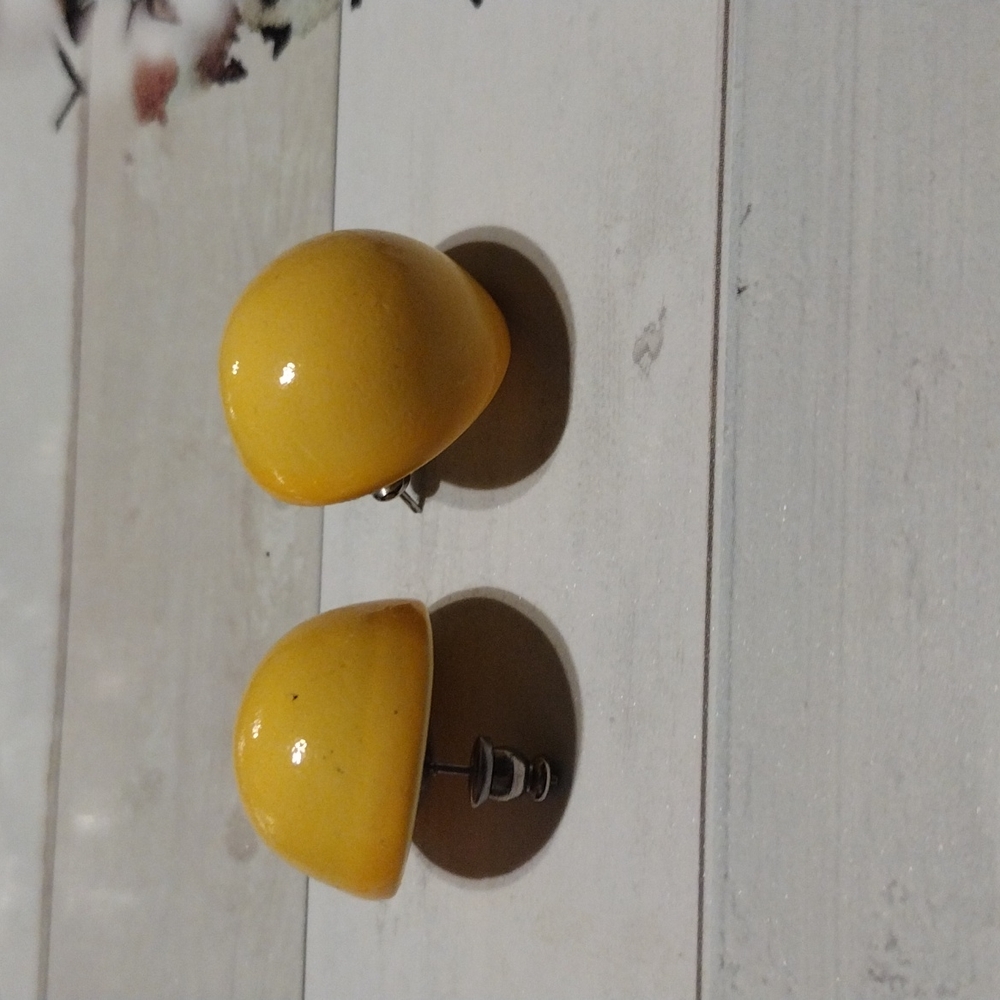 Yellow earrings